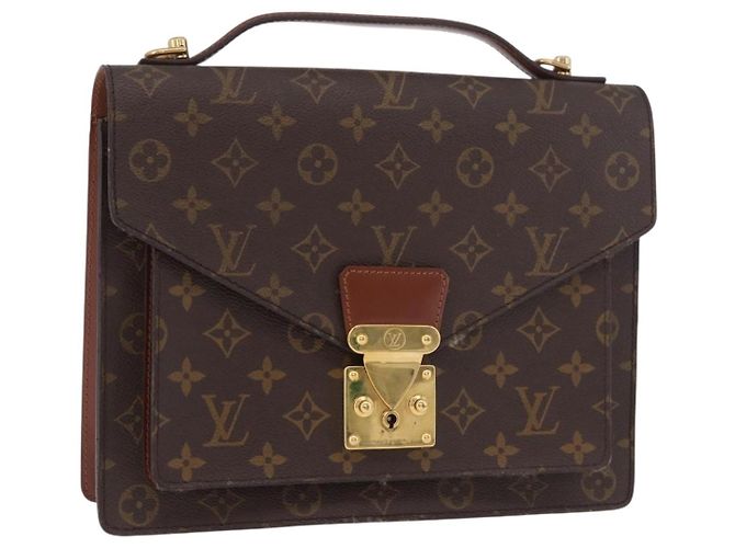 LOUIS VUITTON Bolsa Monogram Monceau 28 M51185 LV Auth 187221 Monograma