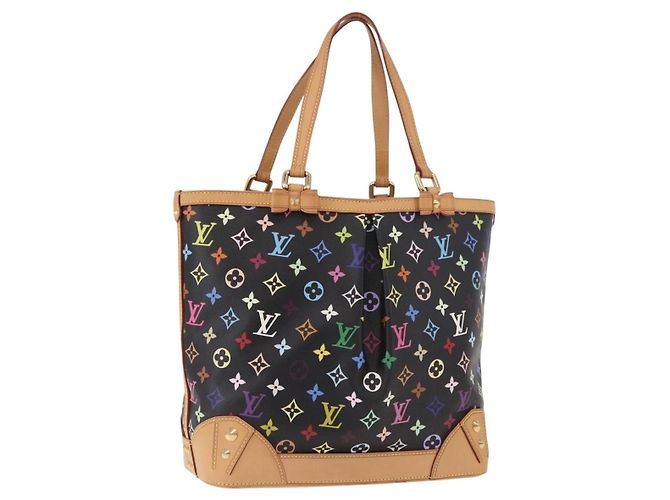 Borsa Tote LOUIS VUITTON Multicolor Shirley MM Nera M93213 LV Auth 186256SAV Nero