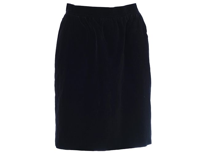 Saint Laurent Rive Gauche Vintage-Rock aus schwarzem Samt