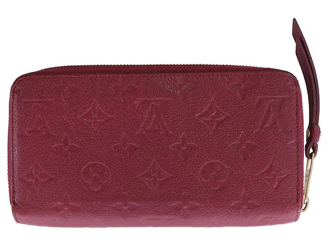 Cartera de cuero Louis Vuitton Zippy Empreinte roja M62214