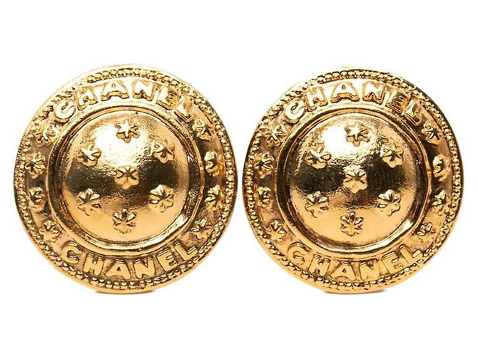 Orecchini a clip placcati oro Chanel D'oro