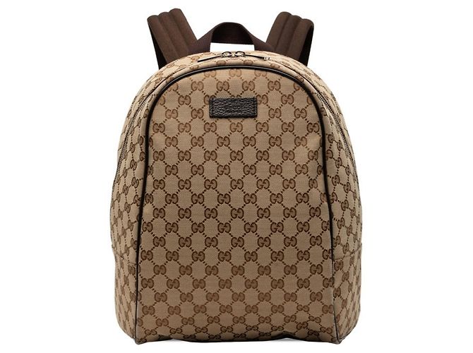 Gucci GG Canvas Rucksack Braun Beige