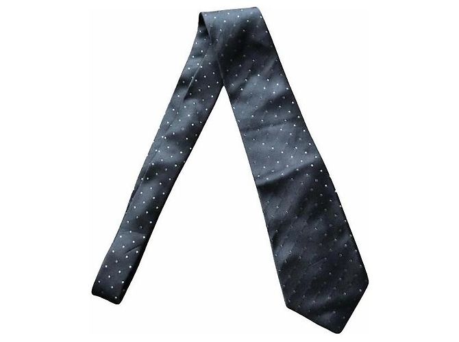 Fendi Polka Dot Silk Tie Black
