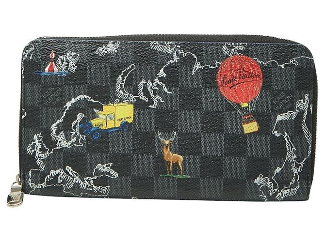 Louis Vuitton Damier Graphite Zippy Organizer NM Map Long Wallet