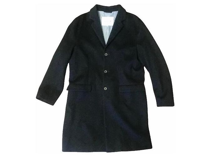 Mackintosh Navy Wool Overcoat Navy blue