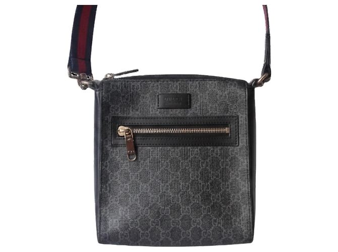 Borsa a tracolla Gucci Monogram GG Nero Rosso Blu Grigio