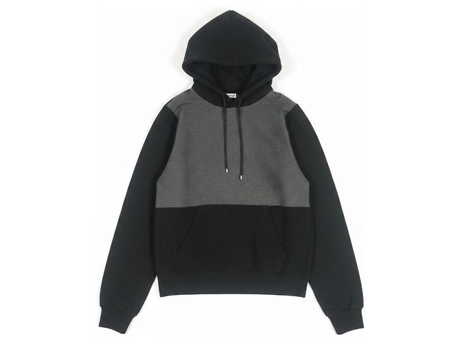 Balenciaga Colorblock Kapuzenpullover Schwarz Grau