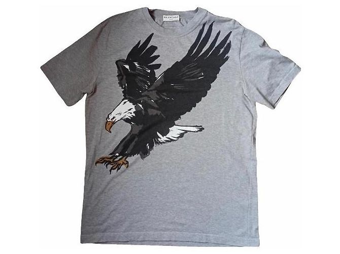 Balenciaga T-Shirt mit Eagle-Print Grau