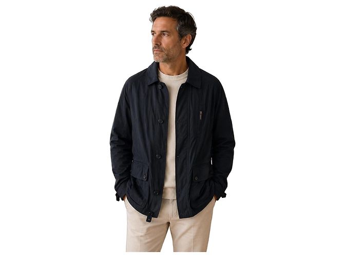 Cappotto Burberry in cotone nero da uomo