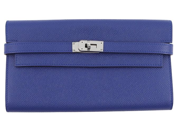 Hermès Hermes Kelly Long Wallet Blue