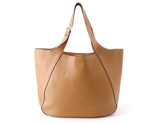 Bolsa Tote de couro Prada Marrom