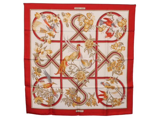 Hermès Hermes Carré 90 Seda multicolor 90 x 90 Roja