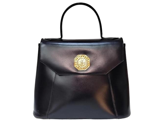 Sac à main Yves Saint Laurent Rive Gauche en cuir noir 