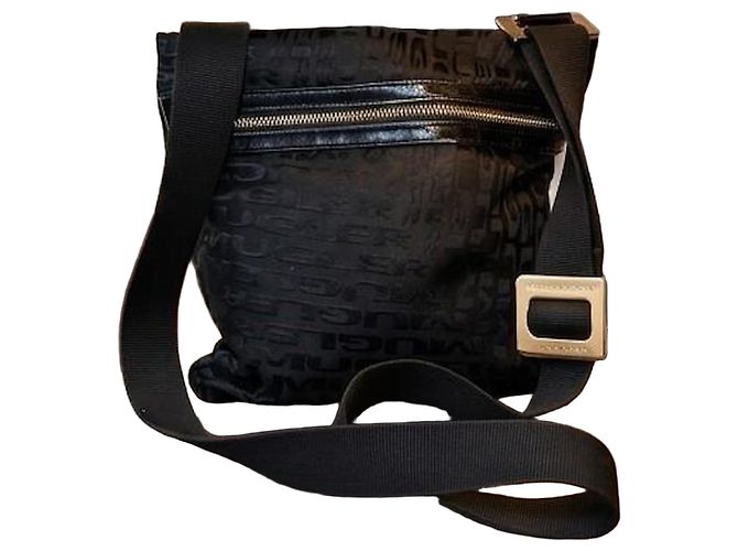 Borsa a tracolla Thierry Mugler Logo Canvas - Nero