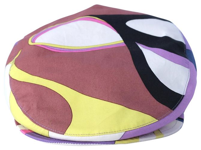 Vintage Emilio Pucci Driver's Cap mit psychedelischem Wirbelmuster