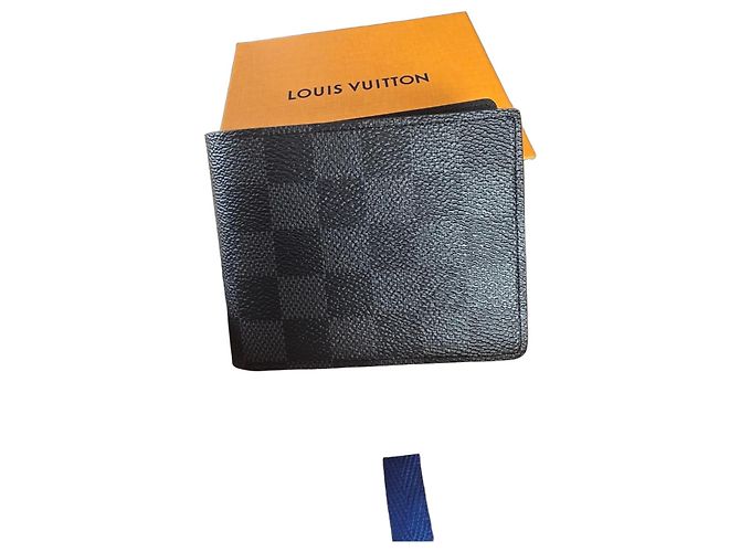 Portafoglio Louis Vuitton Damier Graphite Nero Grigio