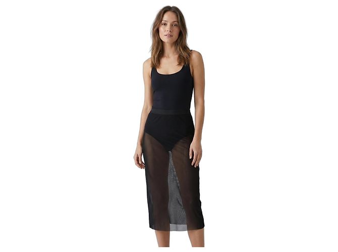 Autre Marque Peri transparenter Midirock schwarz
