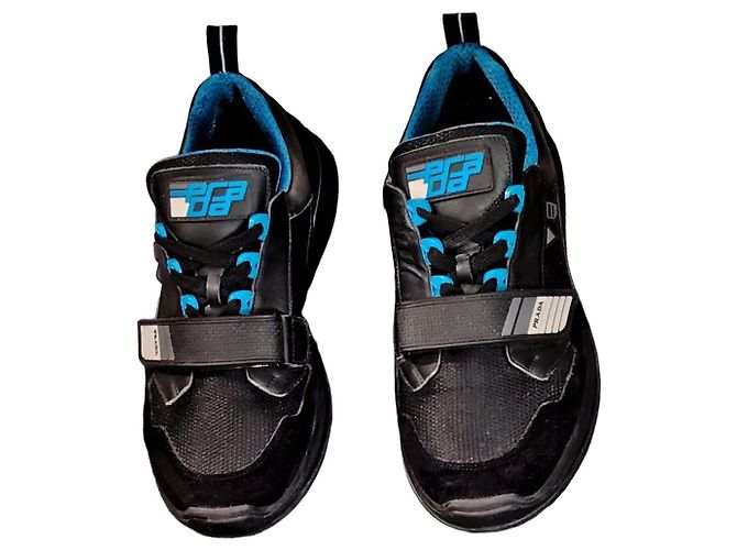 Baskets Prada Nero-Voyage Noir et Bleu