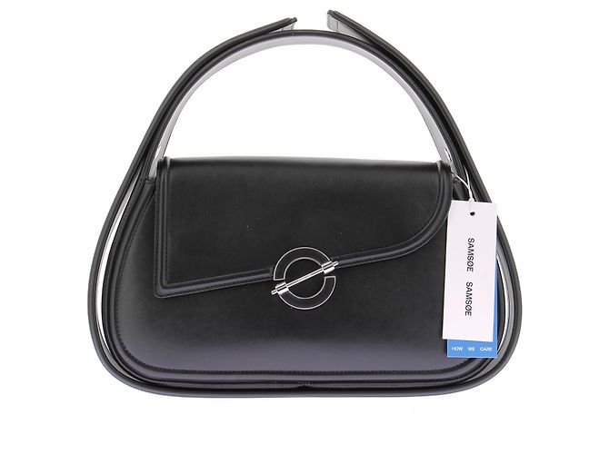 Samsoe & Samsoe Schwarze Lederhandtasche 