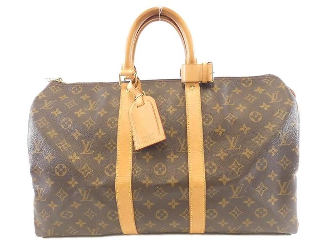 Sac Boston Louis Vuitton Keepall Monogram Marron