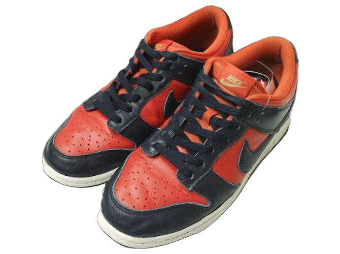 Autre Marque Baskets Nike Dunk Low SP en cuir Orange Bleu Marine