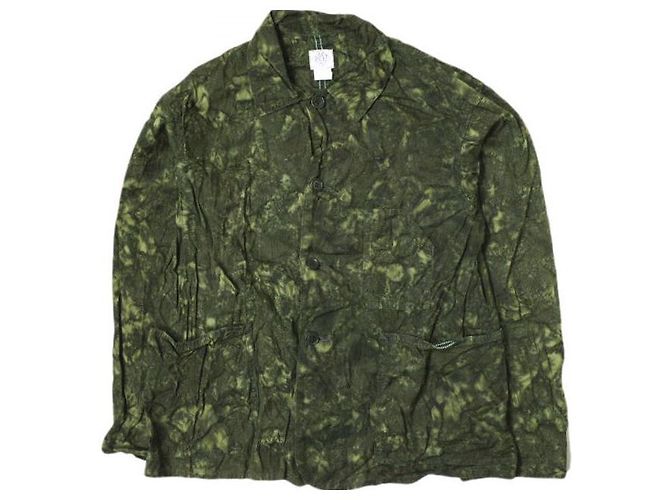 Autre Marque Giacca in cotone Liquid Batik POST O'ALLS Marrone