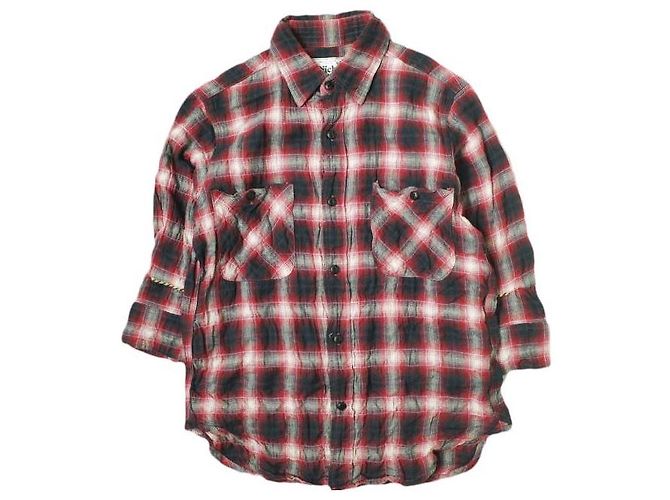 Autre Marque Camicia in misto cotone stropicciato Niche a maniche tre quarti Rosso