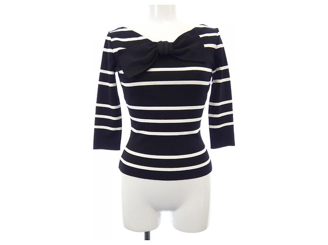 Top de punto Christian Dior Negro Blanco