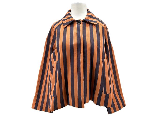 Autre Marque Blazer listrado de algodão laranja MARAVIC COLLECTION