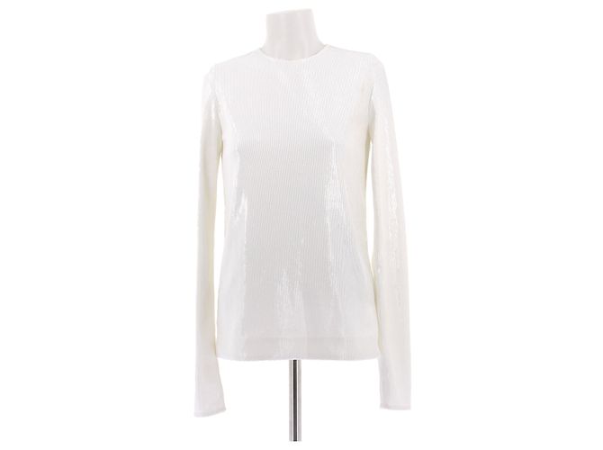 Totême Pailletten Top Weiß
