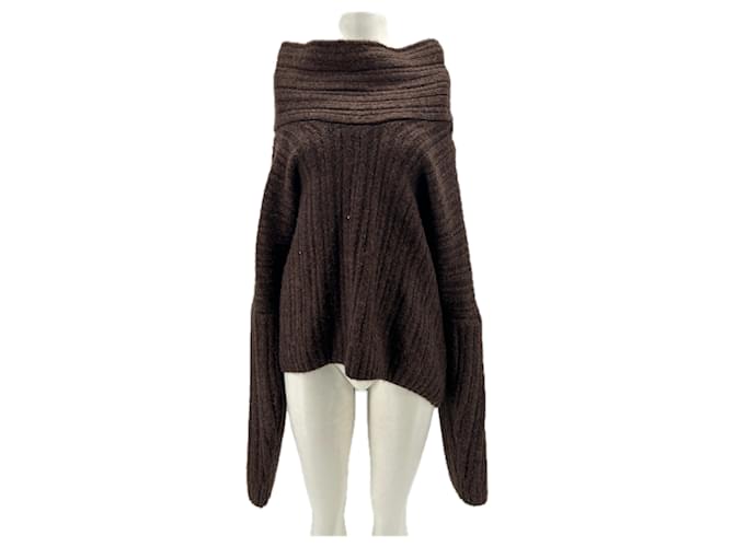 Autre Marque Brauner Pullover aus Polyester 