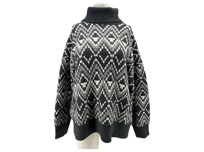 Autre Marque Pull col montant gris