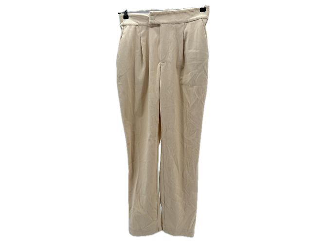 Autre Marque Calça de veludo cotelê bege