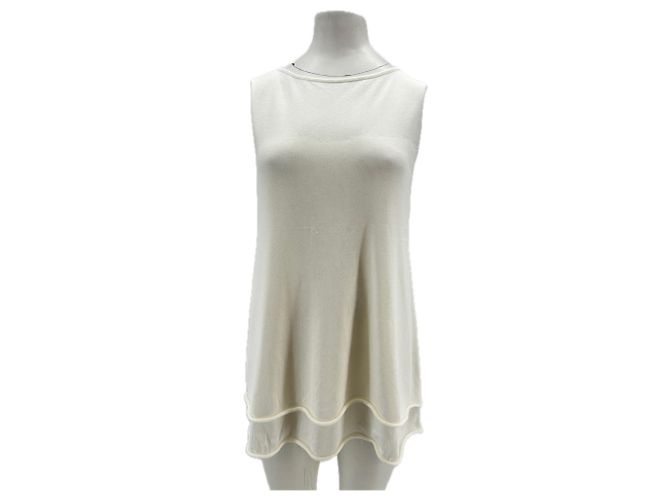 Autre Marque Blusa branca com babados de viscose DISSH Branco