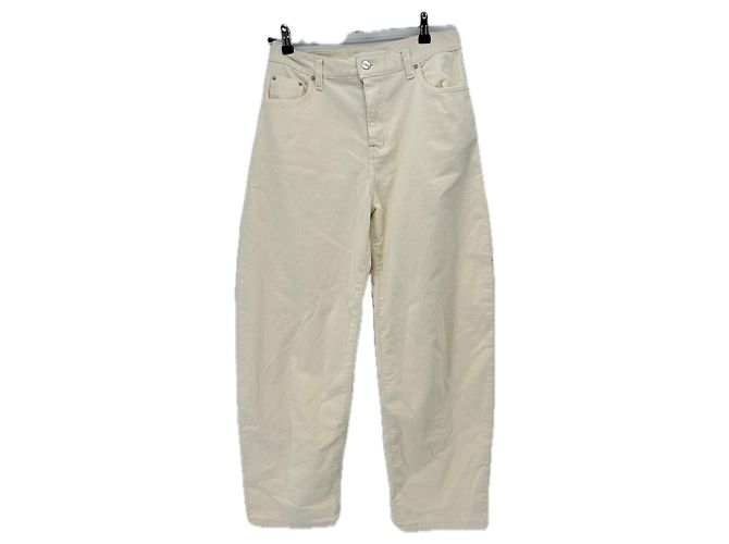 Autre Marque Calça de veludo cotelê branca Branco