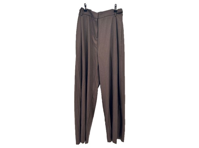 Autre Marque Braune gestreifte Hose