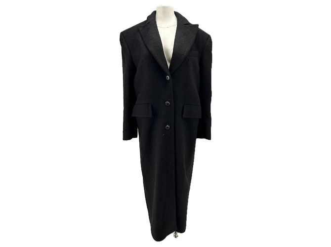 Leonard LEO SEASON black wool coat M