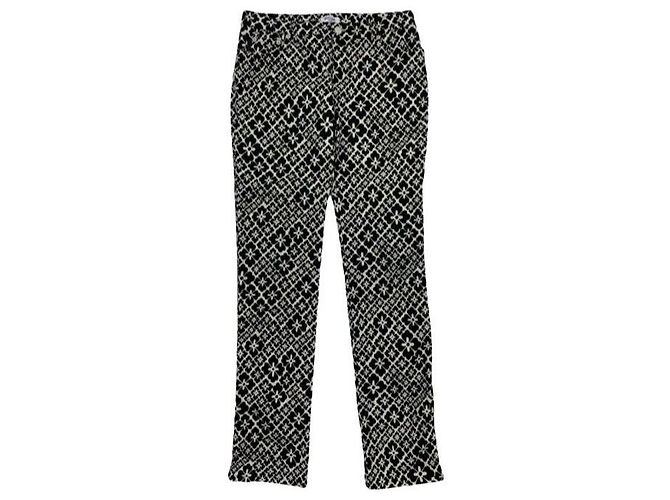 Pantalones Moschino Jeans estampado floral blanco y negro