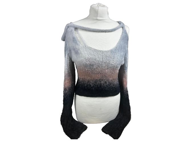 Autre Marque Ottolinger Farbverlauf Pullover Schwarz Pink Grau Anthrazitgrau 