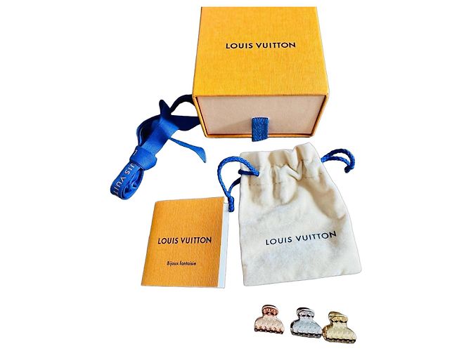 Set di mollettoni Monogram Louis Vuitton D'oro Silver hardware Gold hardware