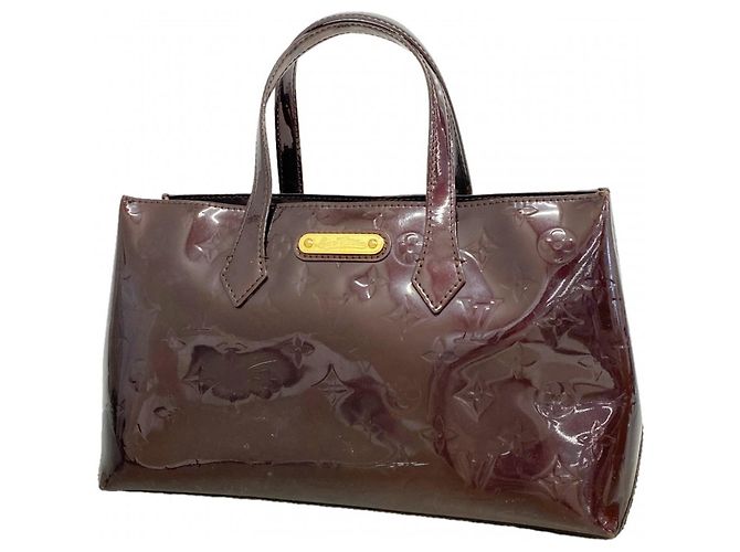Borsa Louis Vuitton Vernis Wilshire PM Bordò