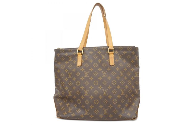 Borsa a Spalla Louis Vuitton Monogram Cabas Mezzo Marrone