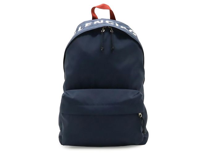 Everyday Balenciaga Wheel Backpack White Red Navy blue