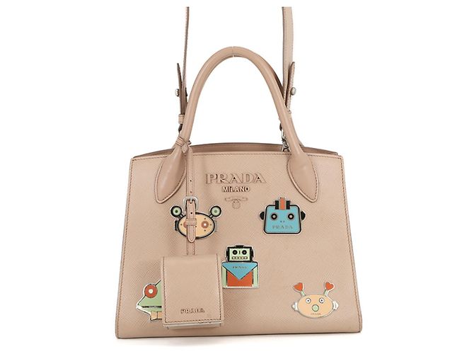 Saffiano Bolsa Prada Rosa Bege