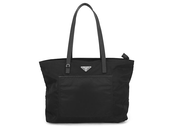 Sac cabas Prada Saffiano Triangle Noir