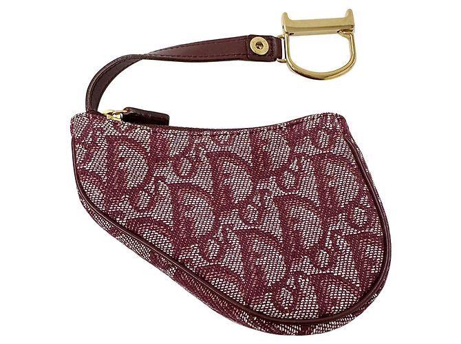 Monedero de lona roja Christian Dior