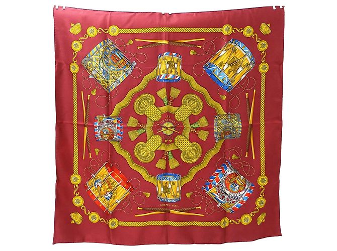 Hermès Sciarpa in seta rossa Hermes Rosso 