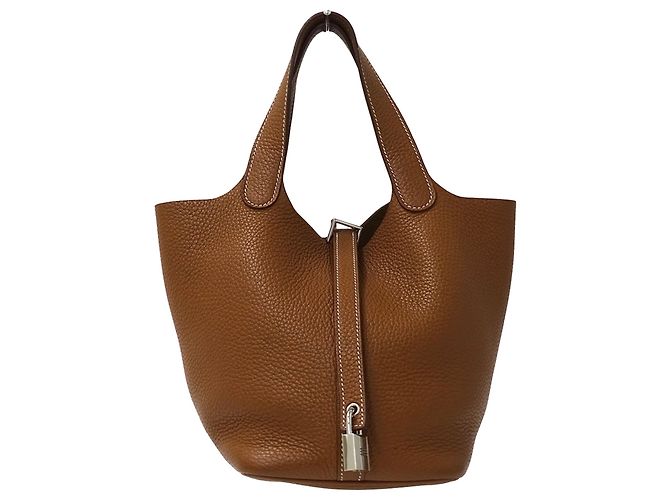 Hermès Bolsa Hermes Picotin Lock PM Marrom