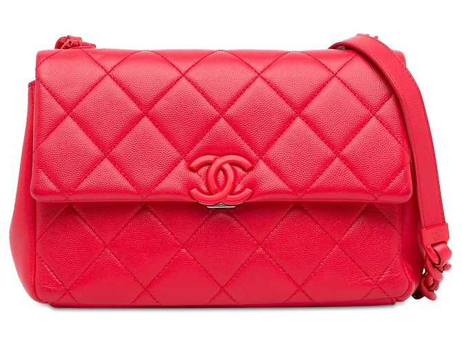 Chanel Pink Medium Caviar My Everything Flap Rose