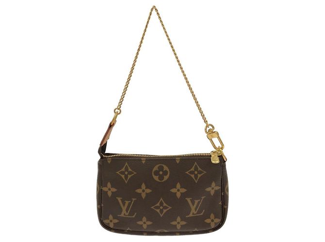 Louis Vuitton Monogram Mini Pochette Accessoires Marrone